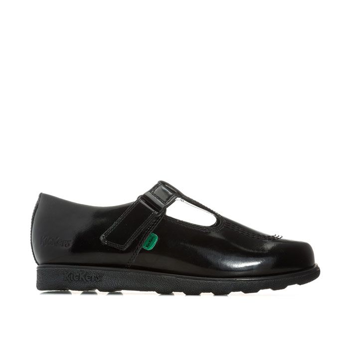 Glänzende T-Spangen aus Lackleder