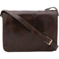 Klassische Messenger-Tasche aus Leder