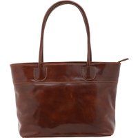 Klassischer Polierter Leder-Shopper