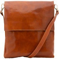 Klassische Messenger-Tasche aus Glattleder