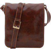 Klassische Messenger-Tasche aus Leder