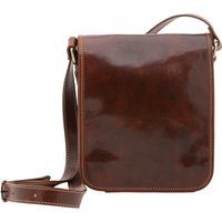 Klassische Messenger-Tasche aus Glattleder