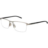 Moderne Halbrand-Rechteckbrille