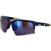Sportliche Halbrand-Sonnenbrille mit Verspiegelung