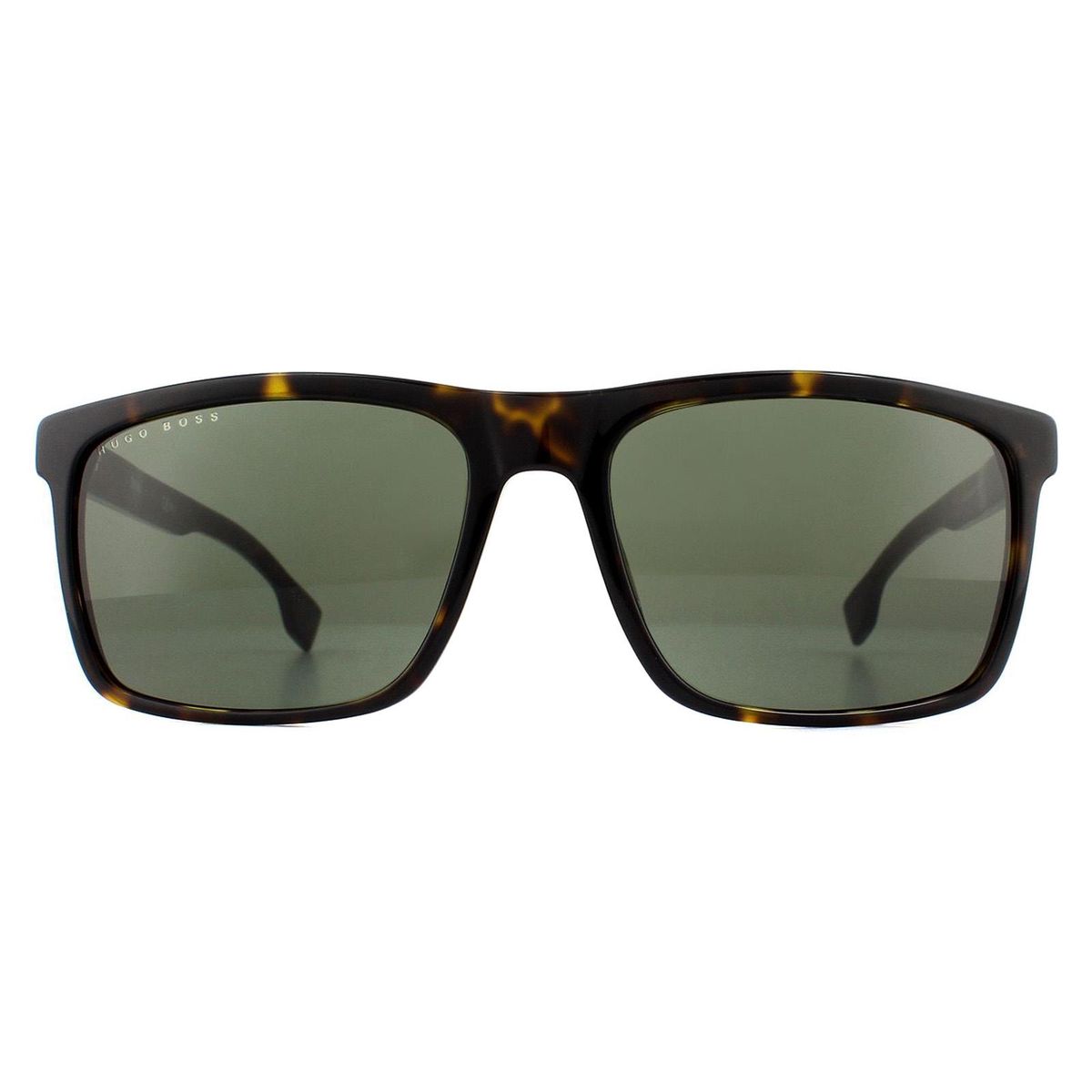 Edle Rechteckige Sonnenbrille in Havana