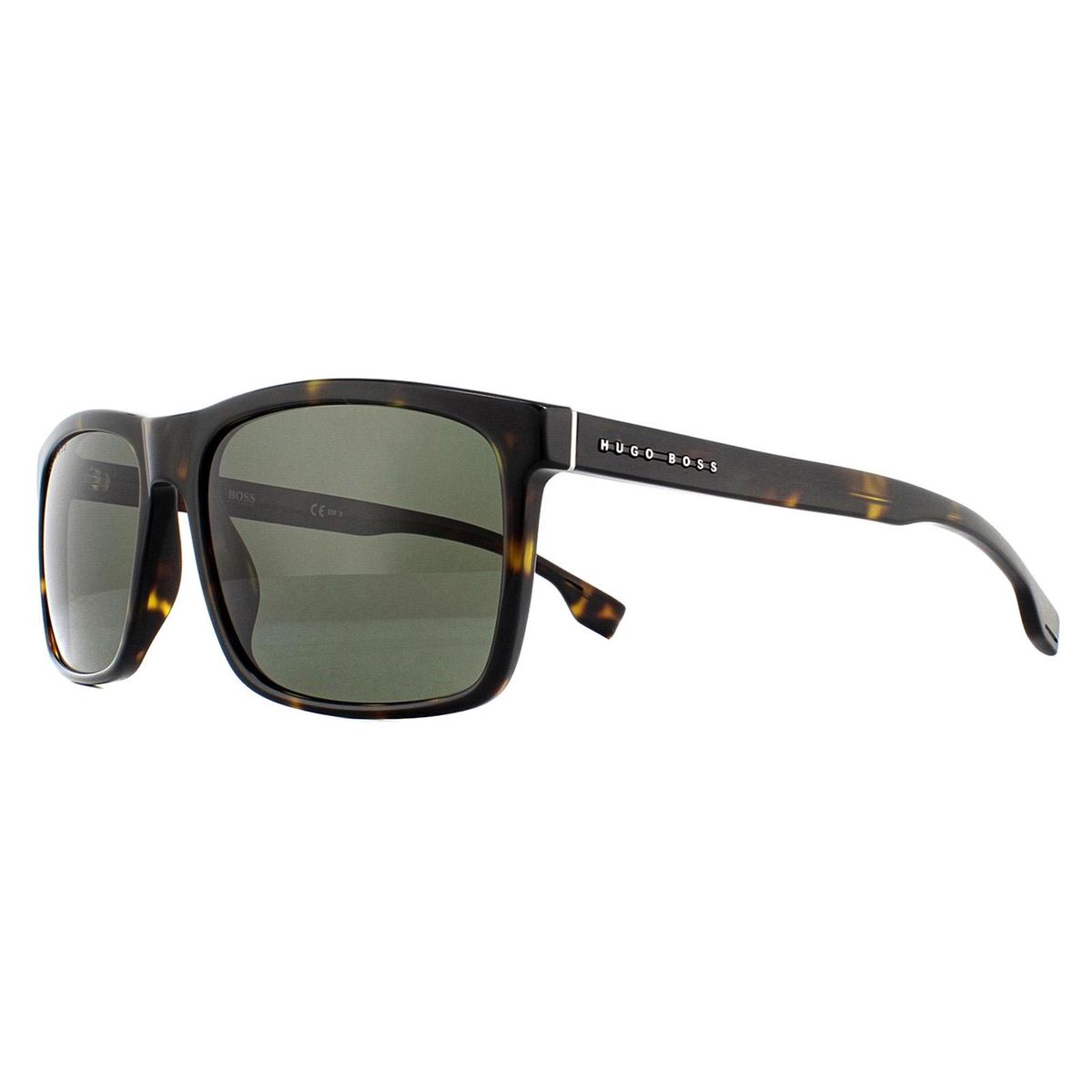 Edle Rechteckige Sonnenbrille in Havana