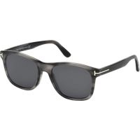 Eckige Sonnenbrille in Hornoptik