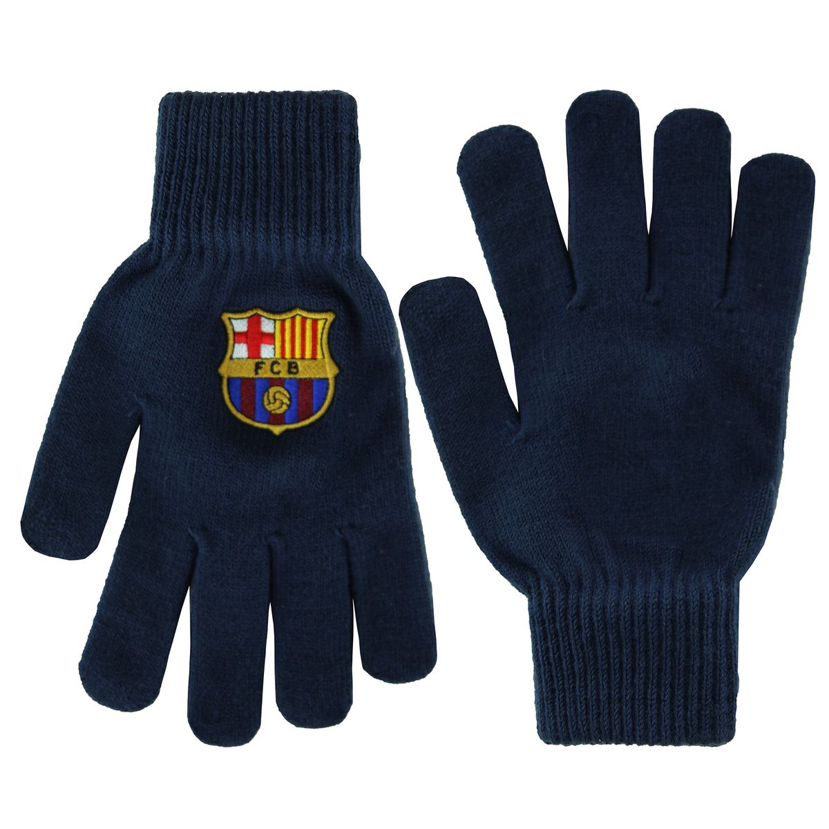 Strickhandschuhe mit Vereinswappen