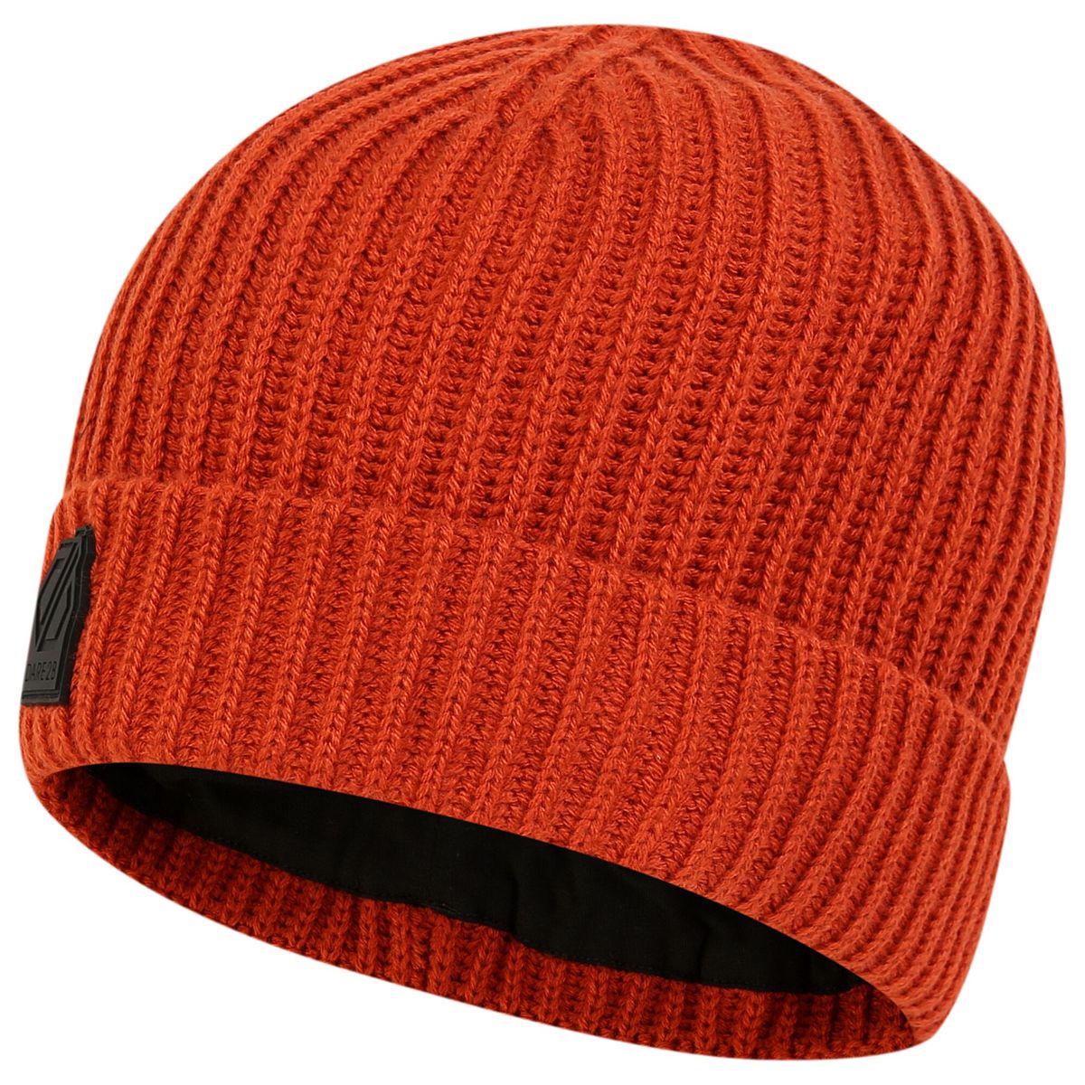 Gerippte Beanie mit Logo-Patch