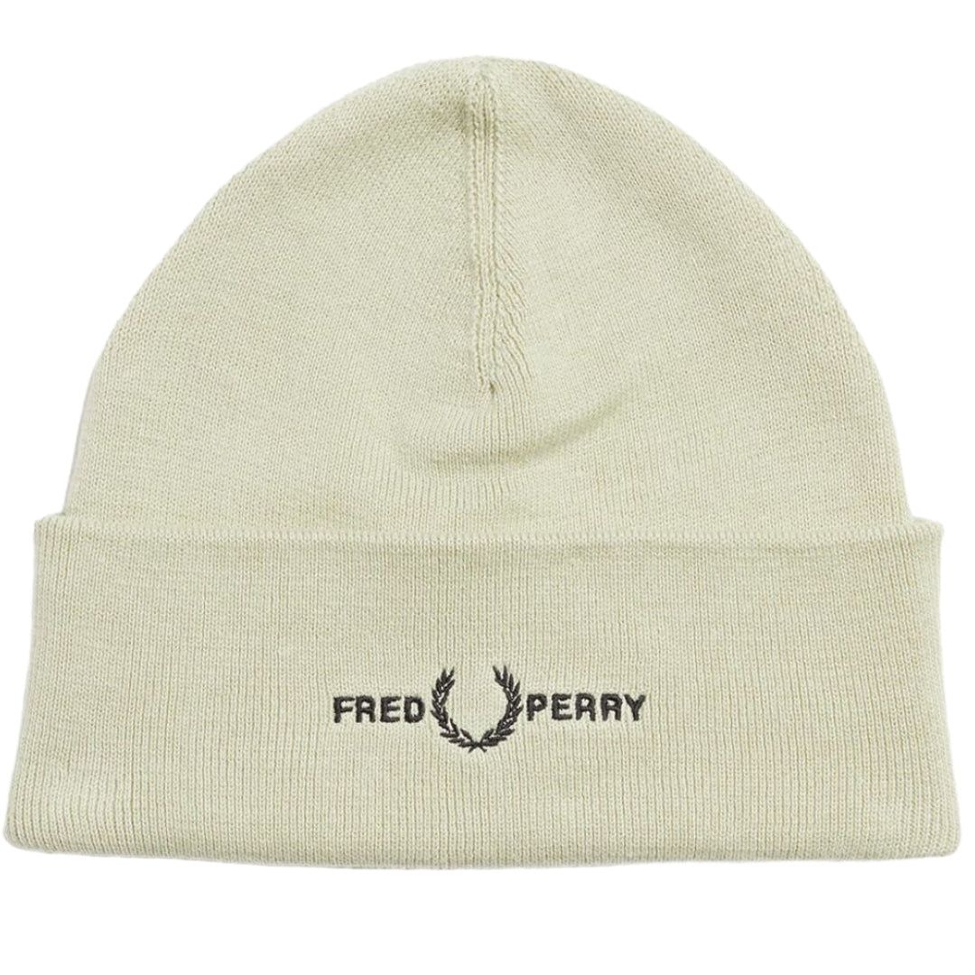 Bestickte Beanie mit Umschlag