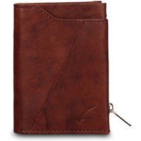 Kompakte Bifold-Geldbörse aus Echtleder