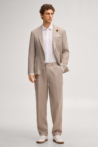 Leinenmix Hemd Mike in Weiß