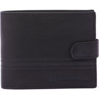 Bifold aus genarbtem Leder mit Lasche