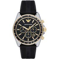 Sportlicher Chronograph mit Goldakzenten