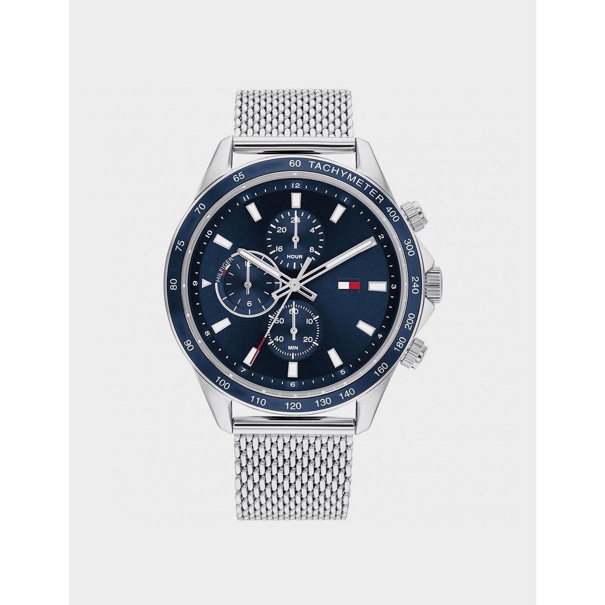 Klassischer Chronograph mit Mesh-Armband