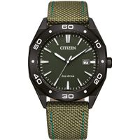 Solarbetriebene Field Watch mit Canvas-Armband
