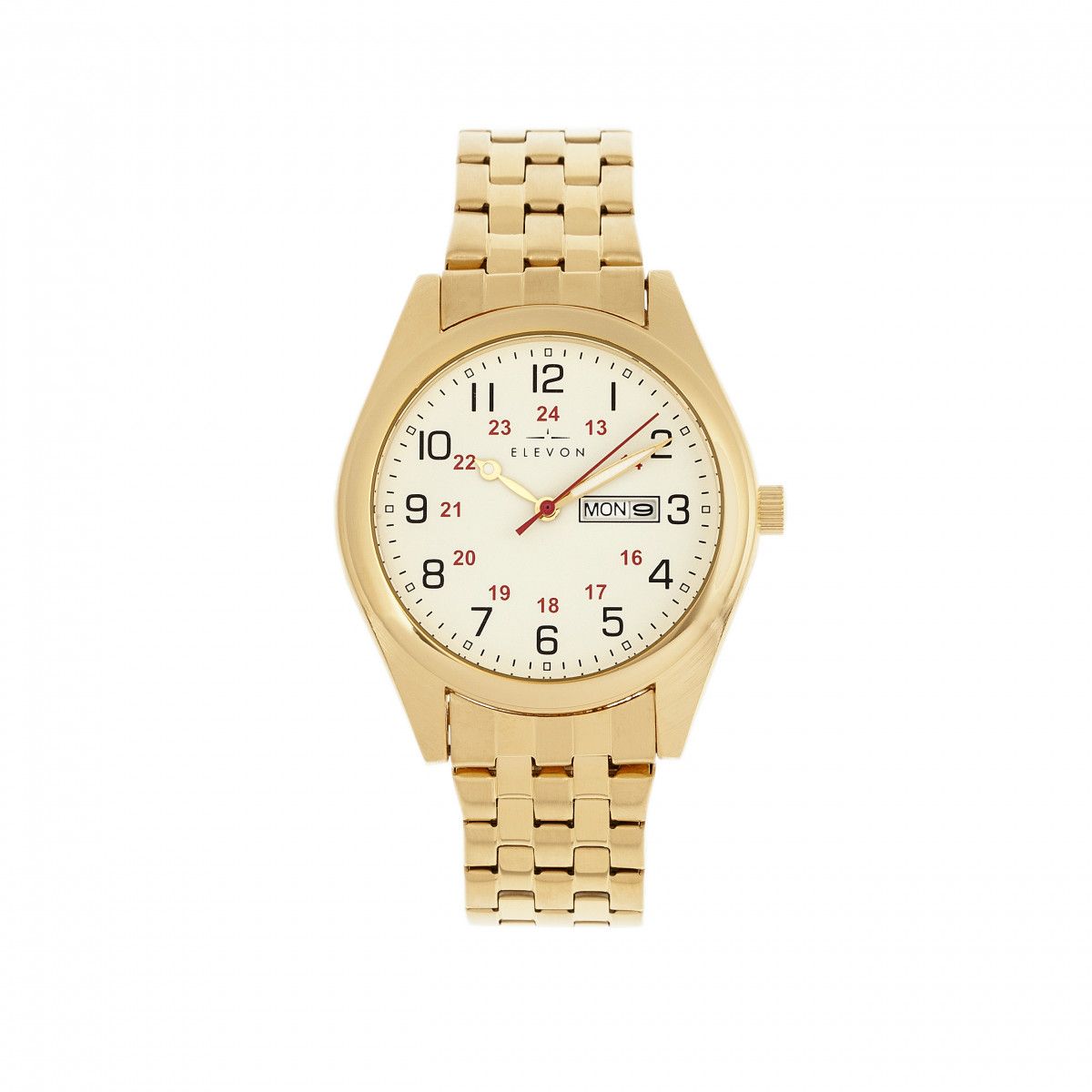 Klassische goldfarbene Day-Date Uhr
