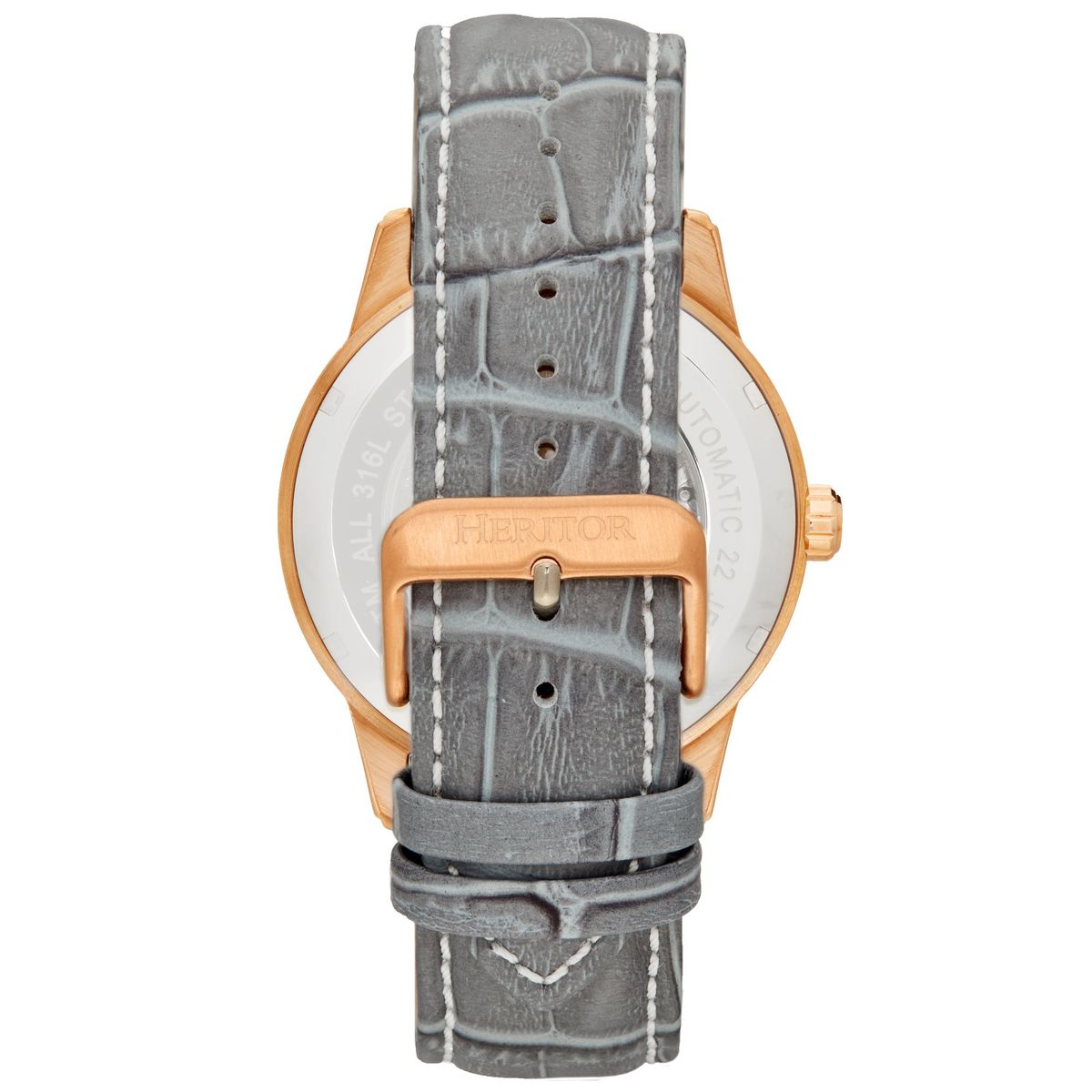 Elegante Automatik-Uhr mit Halbskelettierung