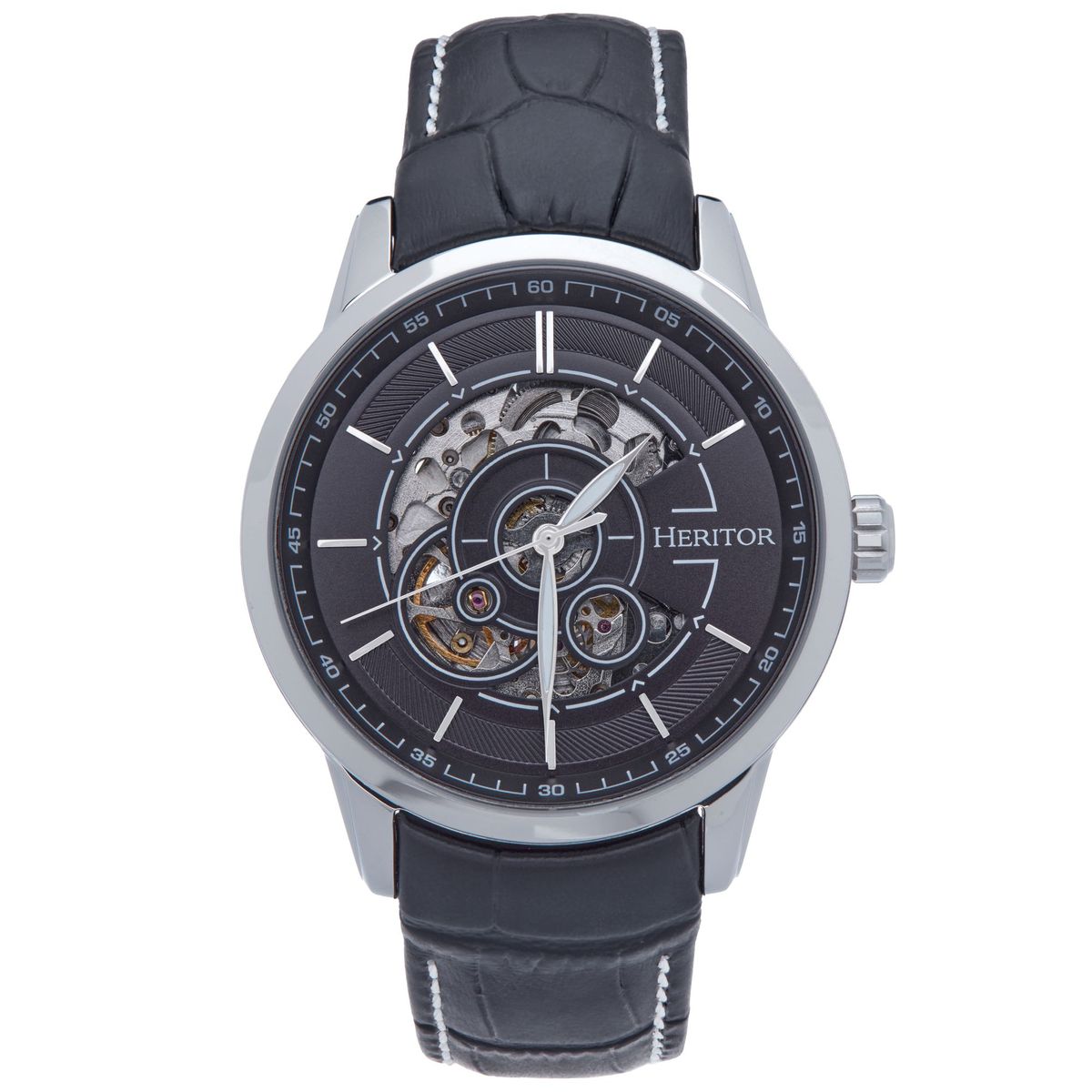 Elegante teil-skelettierte Automatikuhr