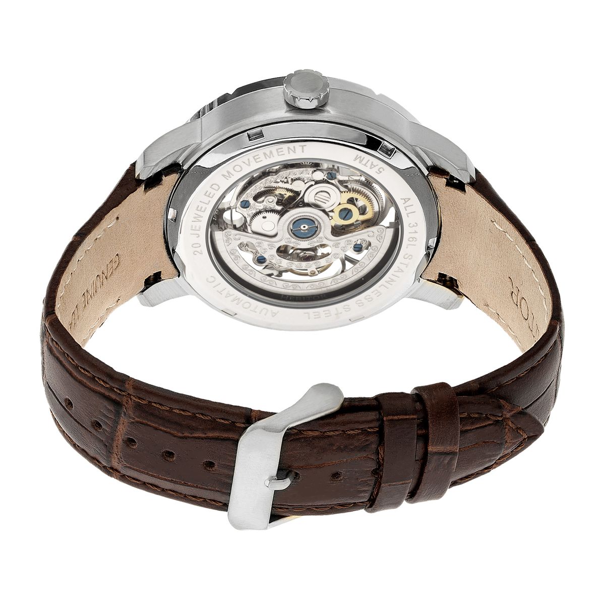 Ryder Skelett Automatik Lederuhr