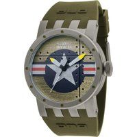 Militär-inspirierte Uhr mit Stern-Grafik