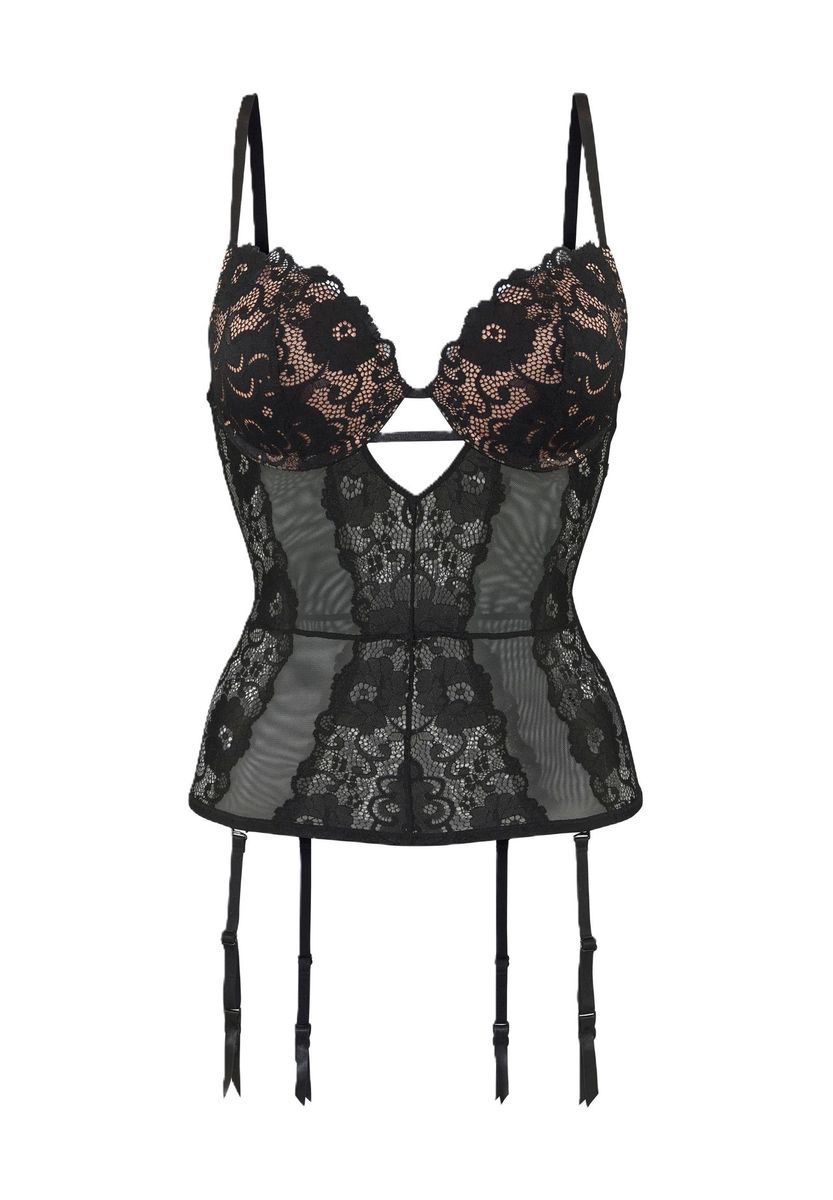 Spitzenkorsett-Top mit Trägern