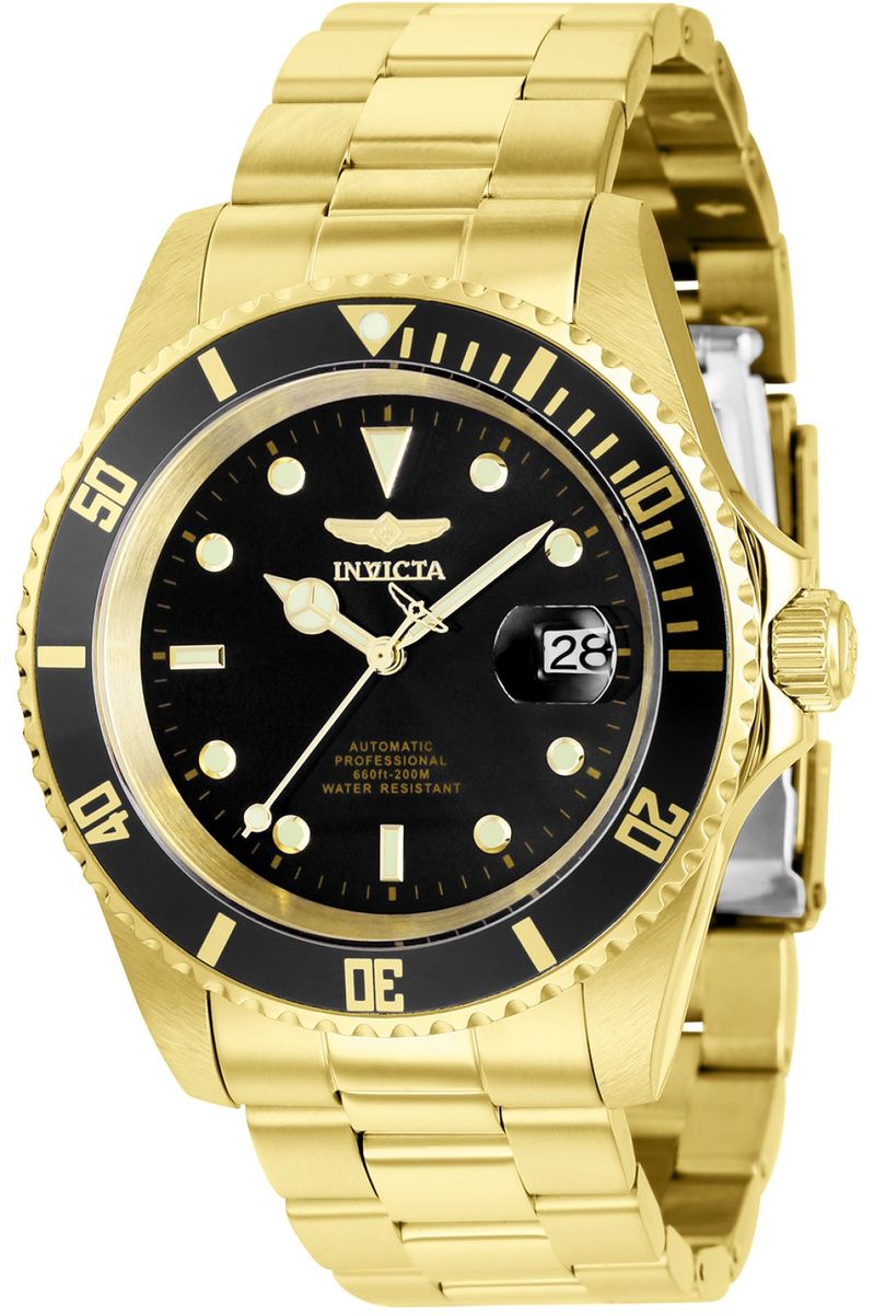 Goldfarbene Pro Diver Automatik-Uhr
