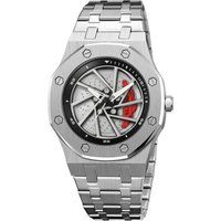 Armbanduhr im Automobildesign aus Edelstahl