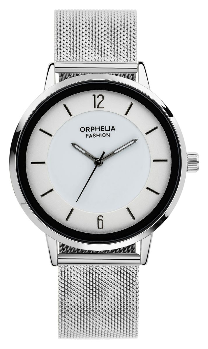Minimalistische Analoguhr mit Milanaise-Armband