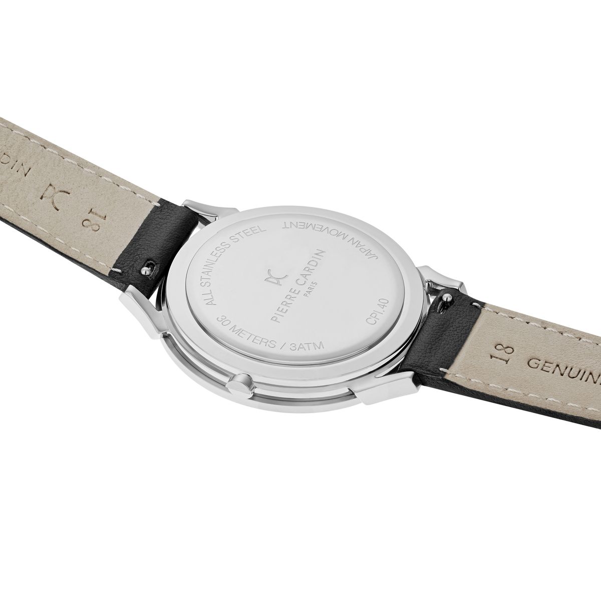 Minimalistische Armbanduhr mit gestreiftem Zifferblatt