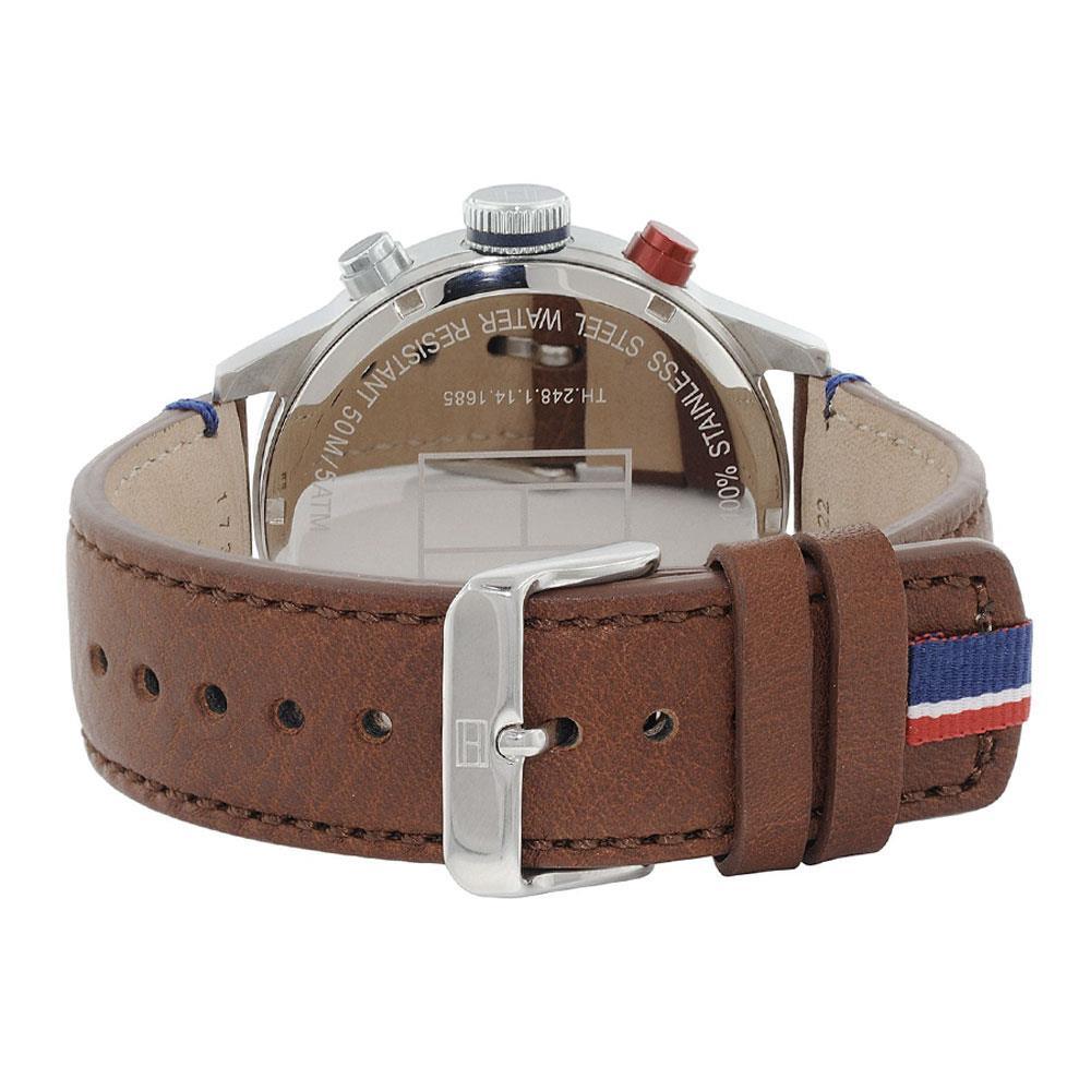 Multifunktions-Feld-Uhr mit Lederarmband
