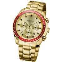 Eleganter goldfarbener Chronograph mit Tachymeter