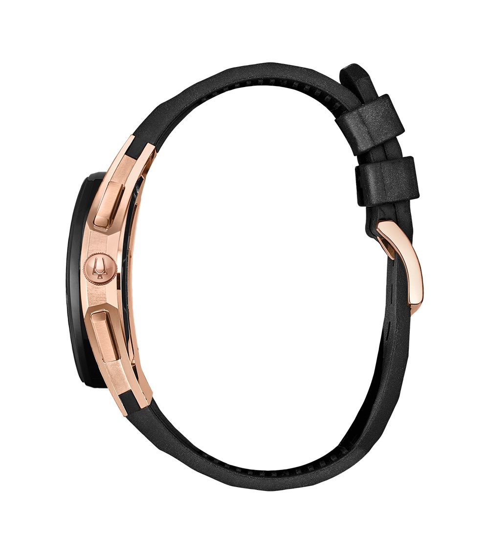 Curv Chronograph Uhr mit Kautschukband