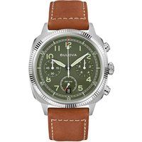 Militär-Chronograph mit Lederarmband