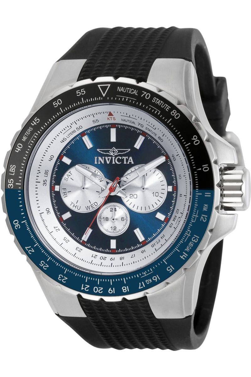 Aviator Chronograph mit blauem Zifferblatt