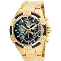Markanter goldfarbener Chronograph mit Abalone