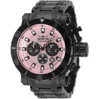Übergroßer Chronograph mit rosa Zifferblatt