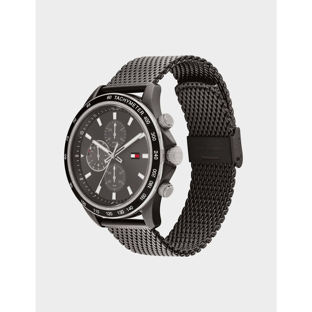 Moderner Chronograph mit Mesh-Armband