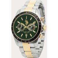 Bicolor-Chronograph mit grünem Zifferblatt
