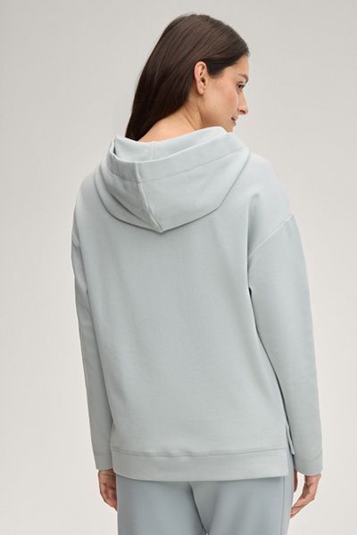 Joop! Hellblauer Baumwollmix-Hoodie mit Logo-Kordelzug