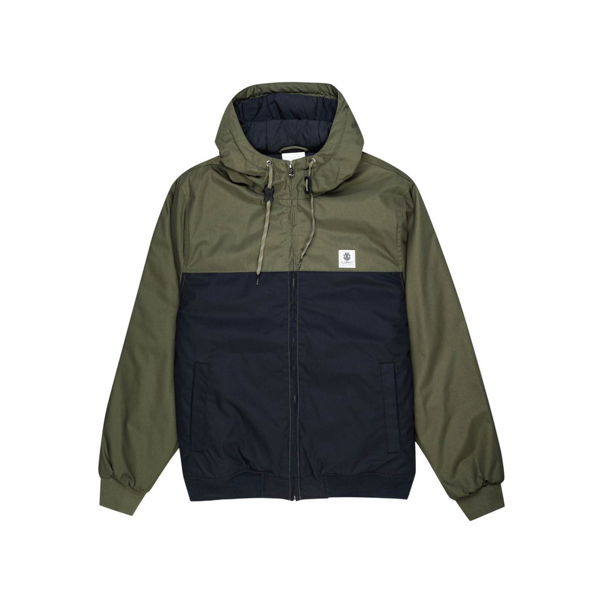 Zweifarbige Kapuzenjacke mit Windschutz