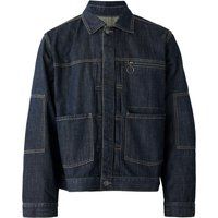 Strukturierte Jeansjacke mit Ring-Reißverschluss