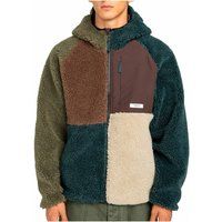 Sherpa-Hoodie im Patchwork-Design