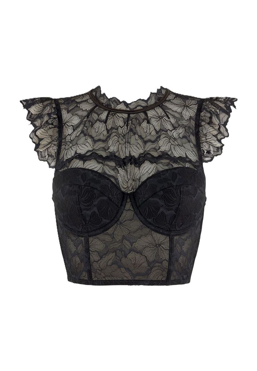 Blumen Spitzen Bustier Top