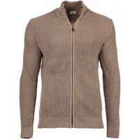 Strukturierte Strickjacke mit Reißverschluss