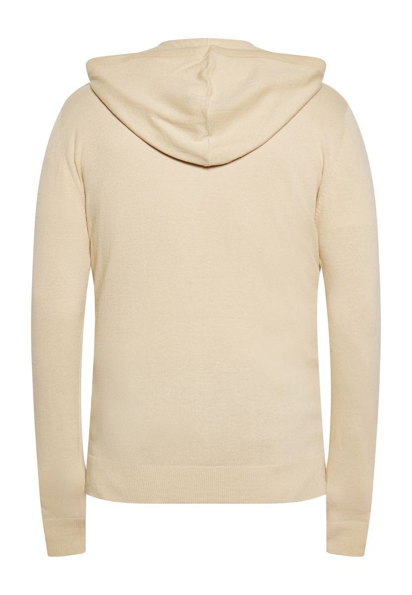 Feinstrick-Kapuzenjacke mit Reißverschluss