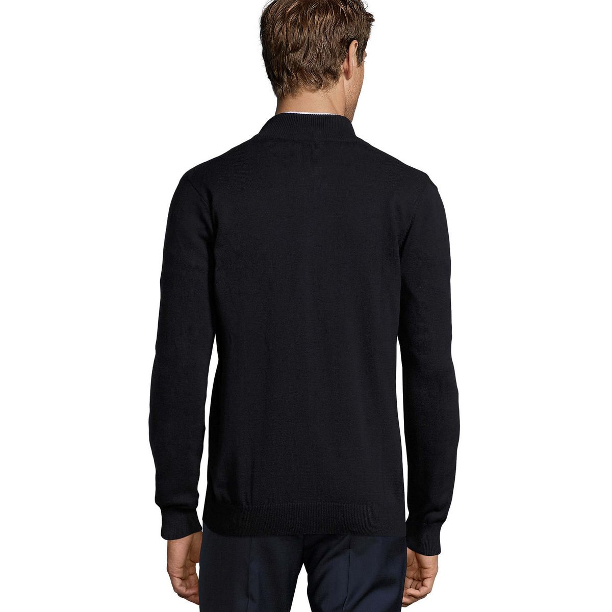 Strickjacke mit Stehkragen und Reißverschluss