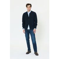 Moderne Strickjacke mit Rippstruktur