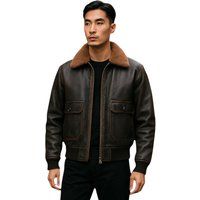 Vintage G-1 Pilotenjacke mit Schaffellkragen