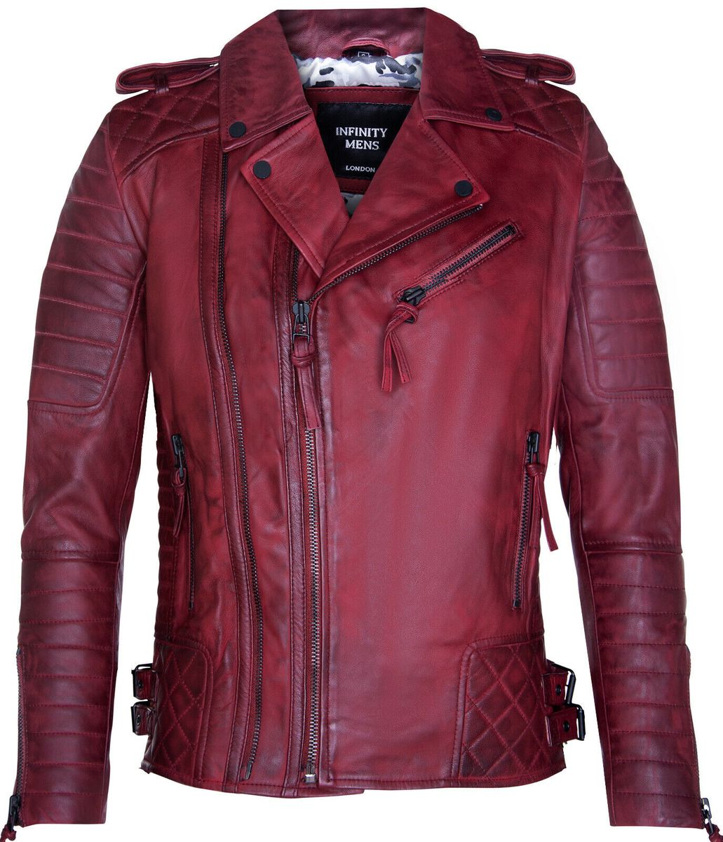 Gesteppte Brando-Bikerjacke aus Leder